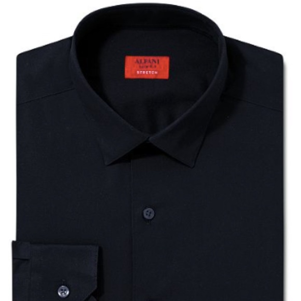Alfani slim fit black plaid dress shirt